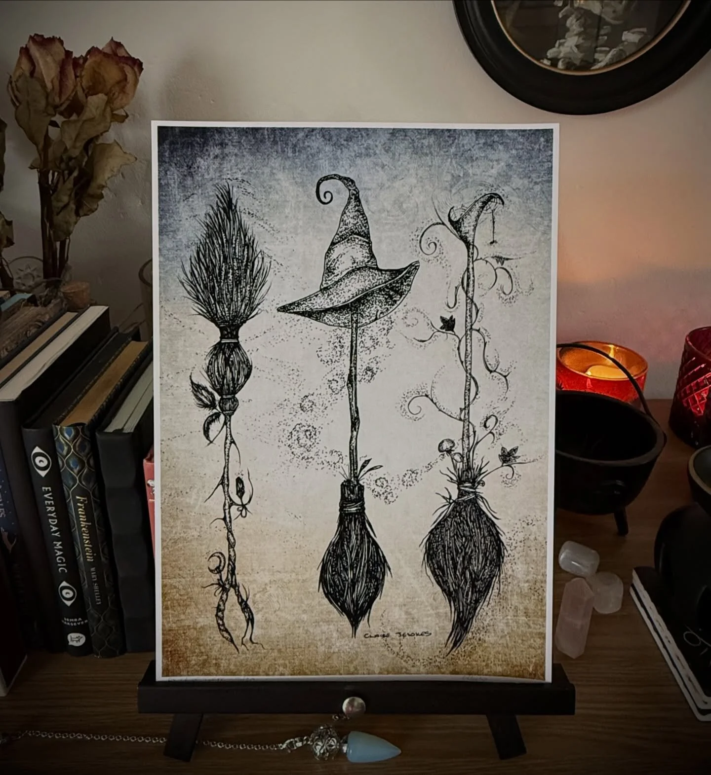 The power of three✨

Art prints for kindred spirits ✨ 

A little magic for your cottage, decor for your crypt or whimsy for your fairy glen 🧚&zwj;♂️ 

Available at clairejewkes.com

#witchyart #whimsical #artprint #witchesbroom #magicalart