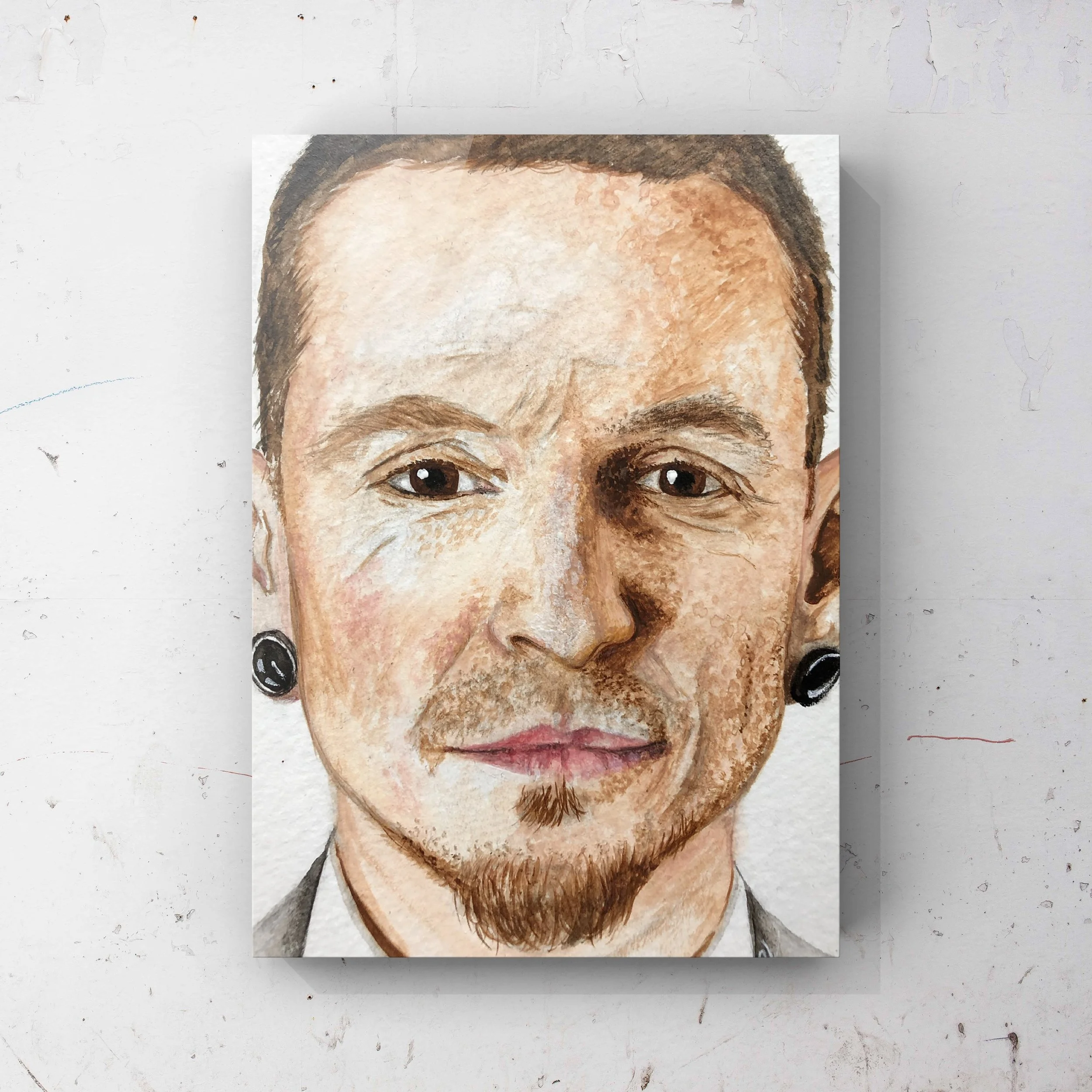 Print -  Chester Bennington Watercolour A5