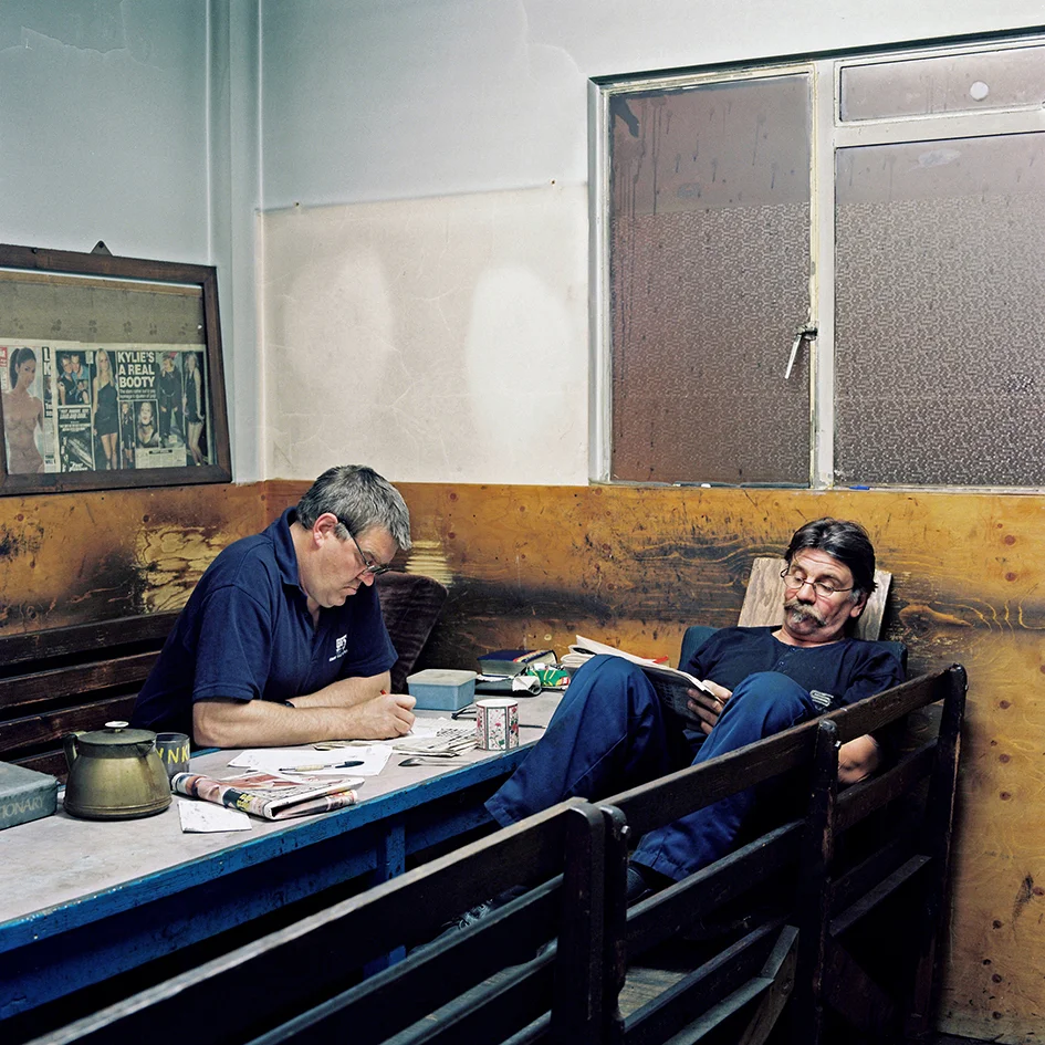 Lyndon Crosby (left) - Team Leader Annealing Welder - 35 years at the Works Steve Watkins (right) - Team Leader Annealing Electrician - 35 years at the Works