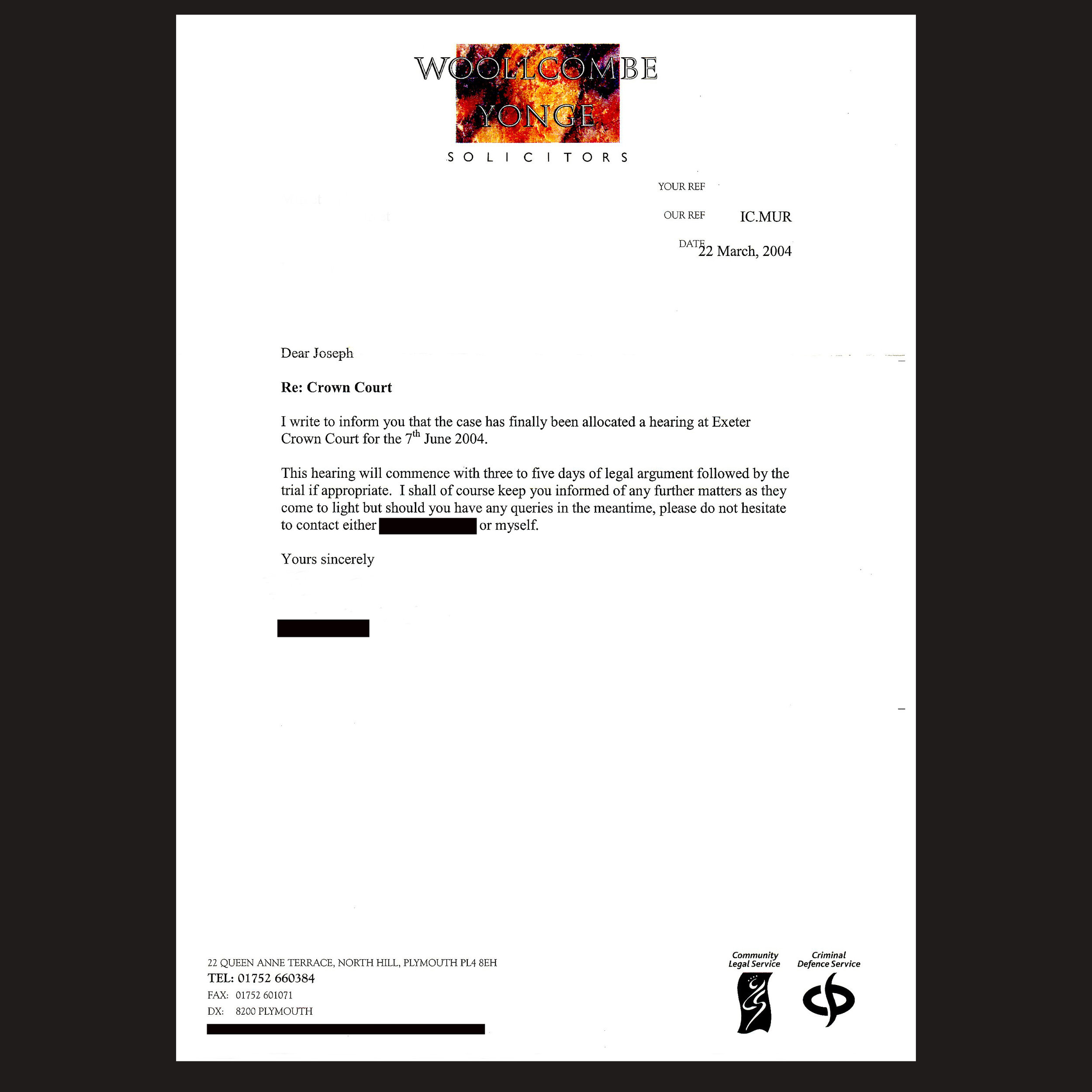 JM Bail 128 - Solicitor Letter 4 - March 2004 - Trial Date.jpg