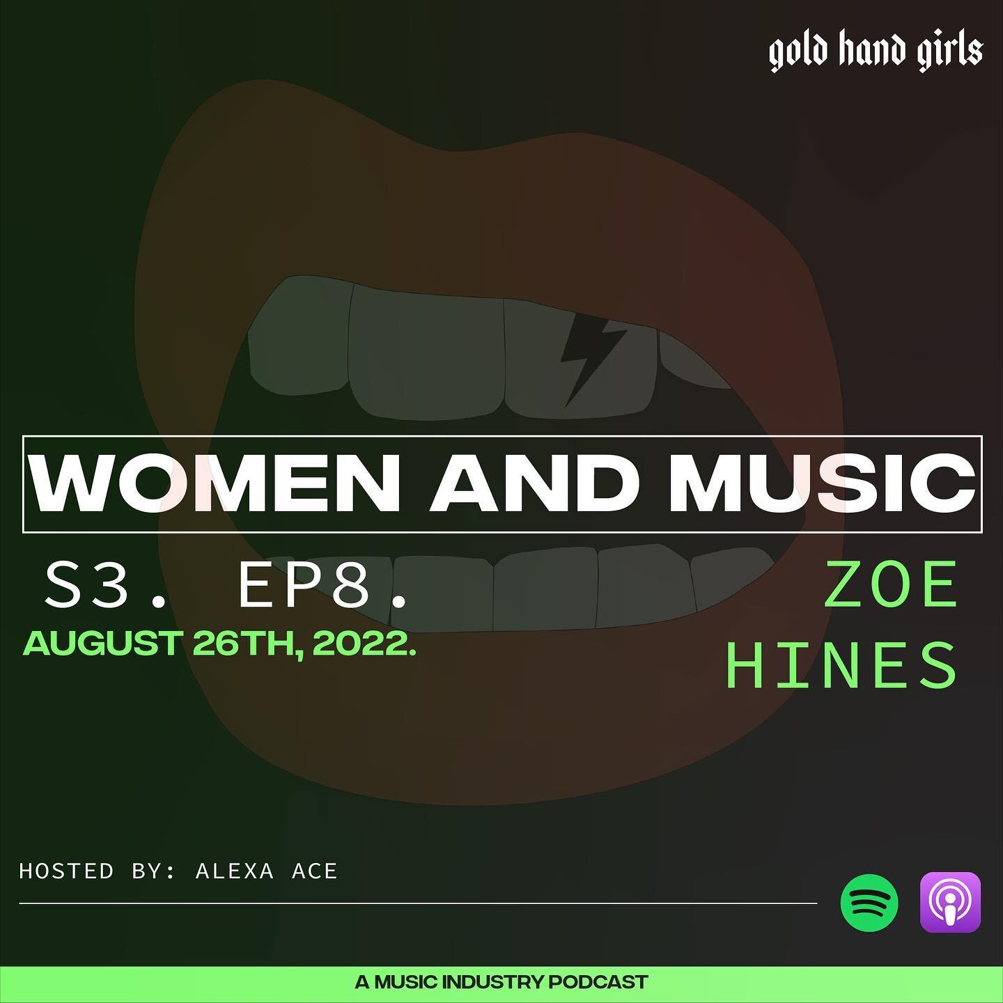 ⚡️⚡️⚡️S3. EP 28! Today&rsquo;s guest on Women and Music, a music industry podcast, is @_zosa_ ⚠️✨

Zoe Hines is an artist and Associate Publicist at Grandstand Media who became obsessed with music at an early age due to the bass of her dad&rsquo;s DJ