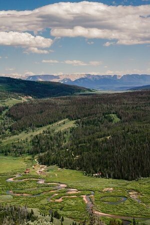 Aerial View of The Darwin Wyoming Guest Ranch