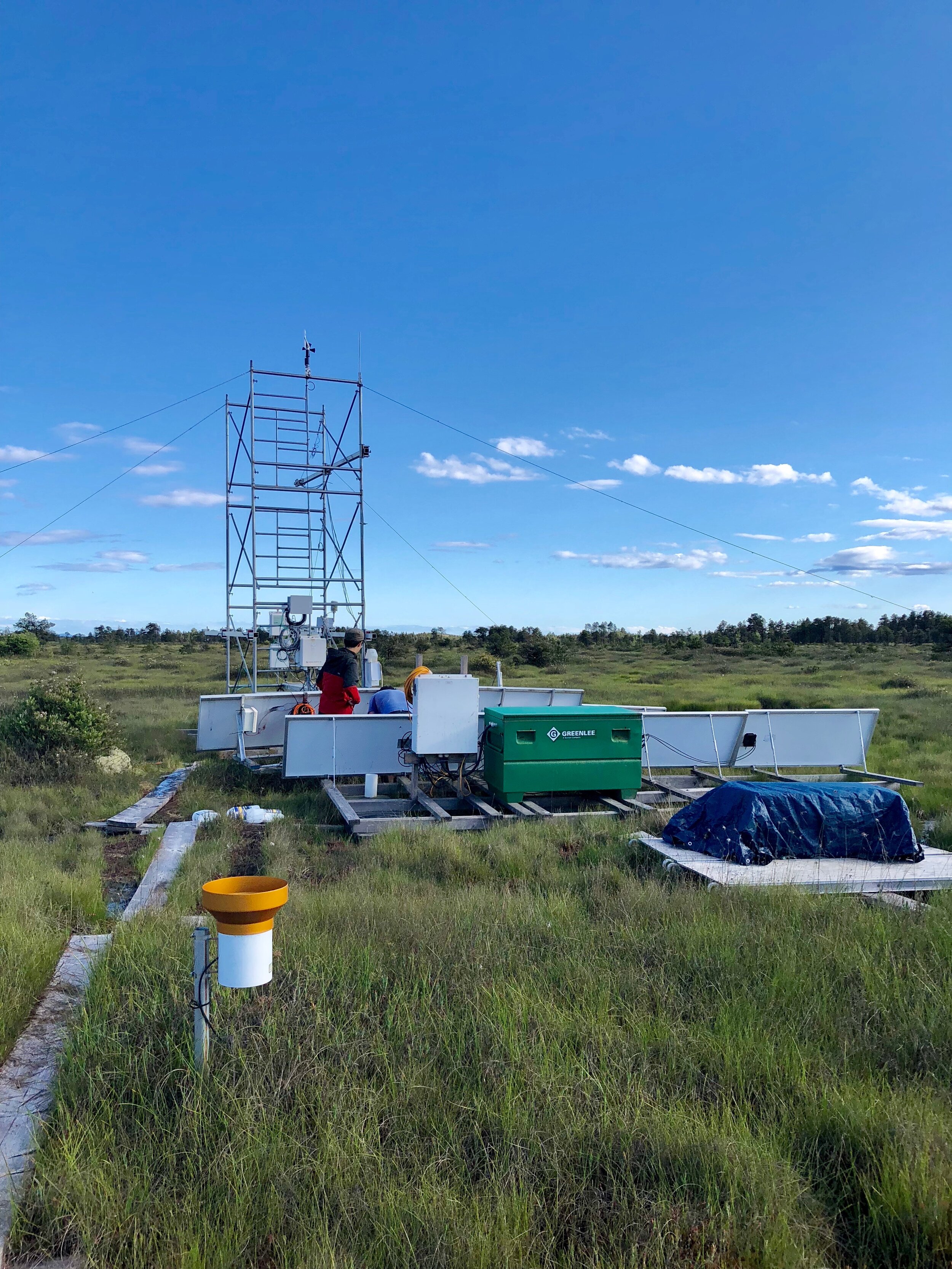 Weather station in Burns Bog, Canada