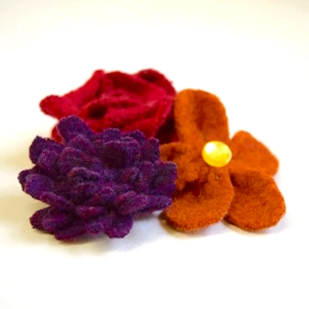 Felted Spring Flowers