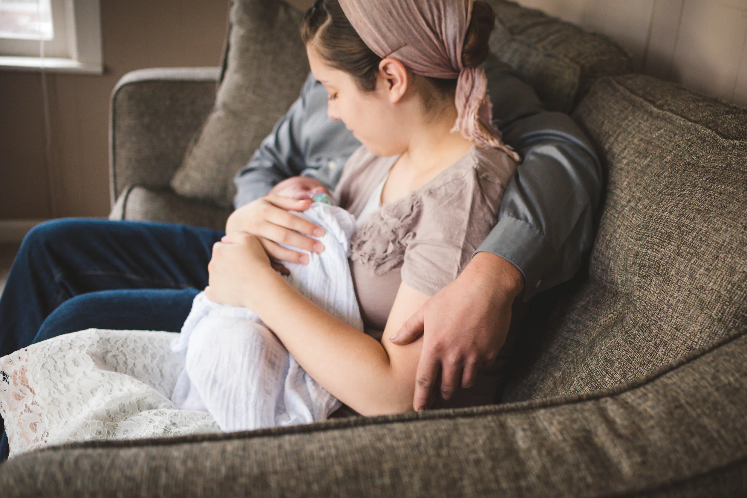 "With having a newborn my house was a mess, but Christi took it upon herself to move things so the pictures got beautiful!"