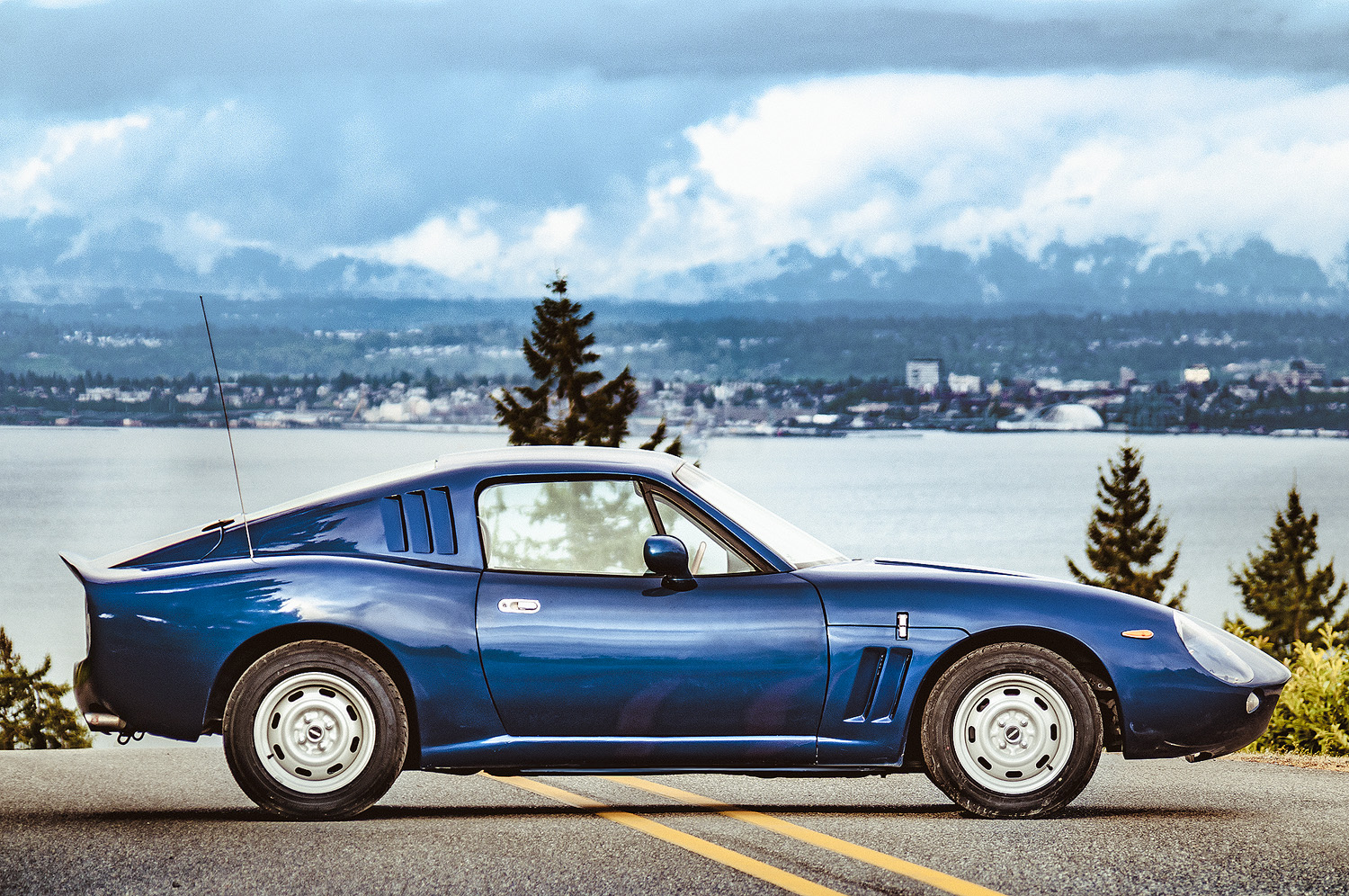 Jim has kept one of his oldest passion projects, his own Italia Classic, alive with design updates and tweaks over the years, transforming it from a convertible into a slightly GTO-evocative coupe. In developing tooling for different platforms, he also adapted an Italia 2 -styled tilt front end to the original Italia's first-gen Miata sizing. Even after nearly 20 years and building numerous other cars in that time, Jim still drives his original Italia frequently.