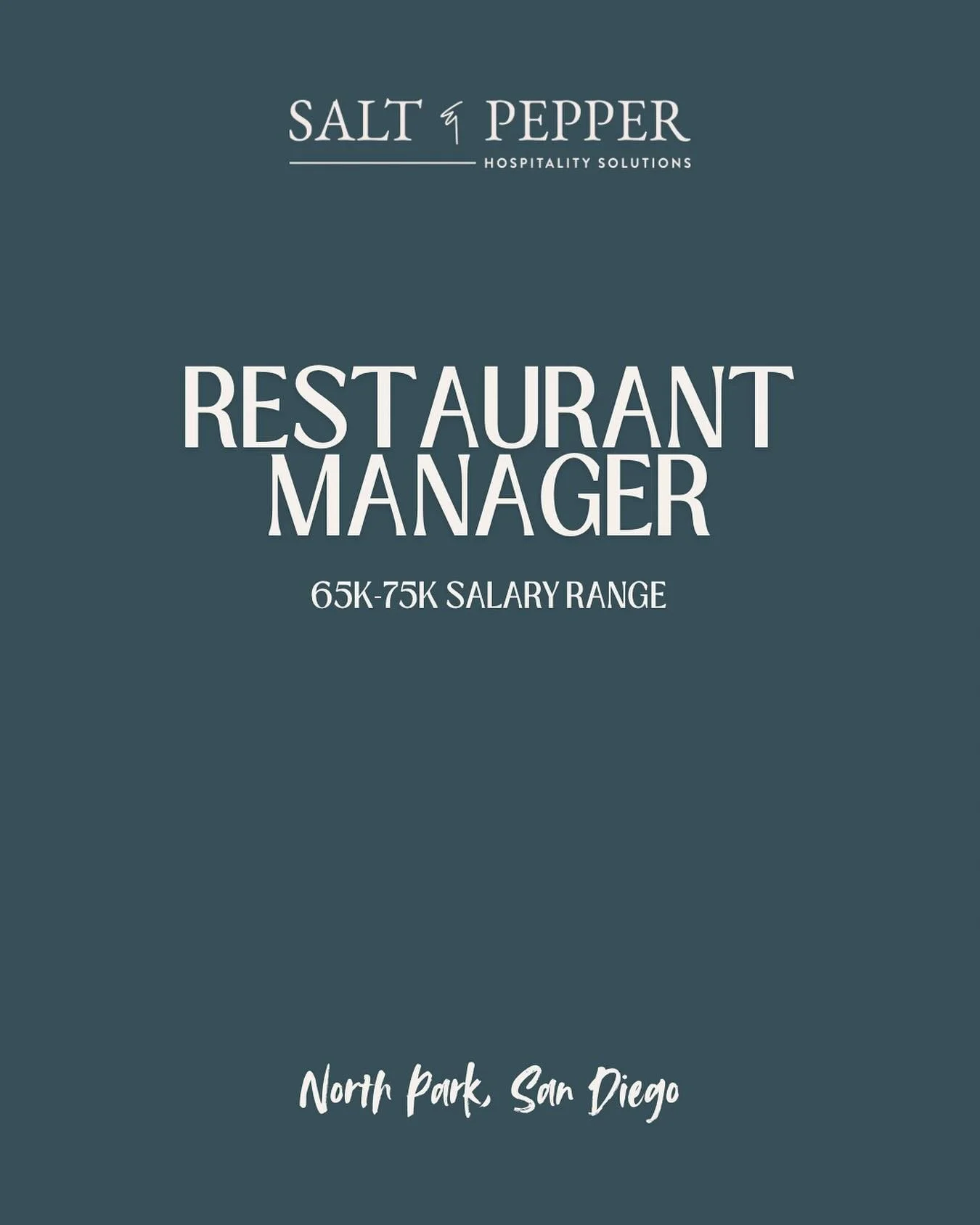 A distinguished chef-owned restaurant concept in North Park, San Diego - known for its immersive, outdoors-inspired atmosphere and seasonal, locally-sourced cuisine - is seeking a Restaurant Manager with a passion for building team culture, deliverin