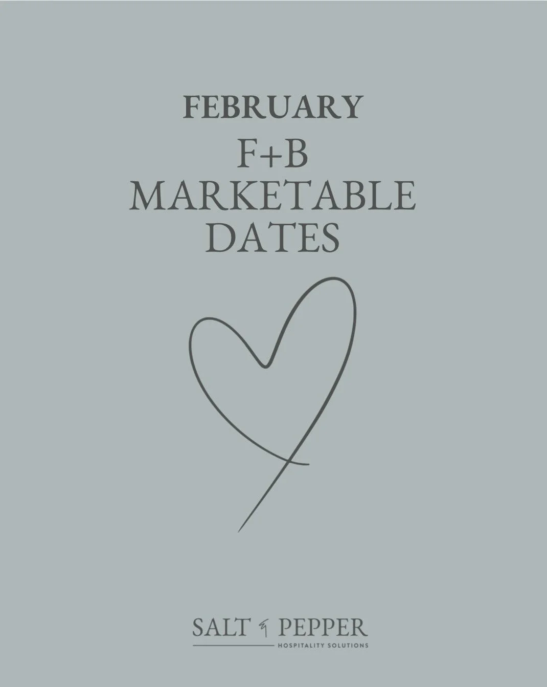 Some F+B Marketable dates to promote your business. 💫🗓️❤️