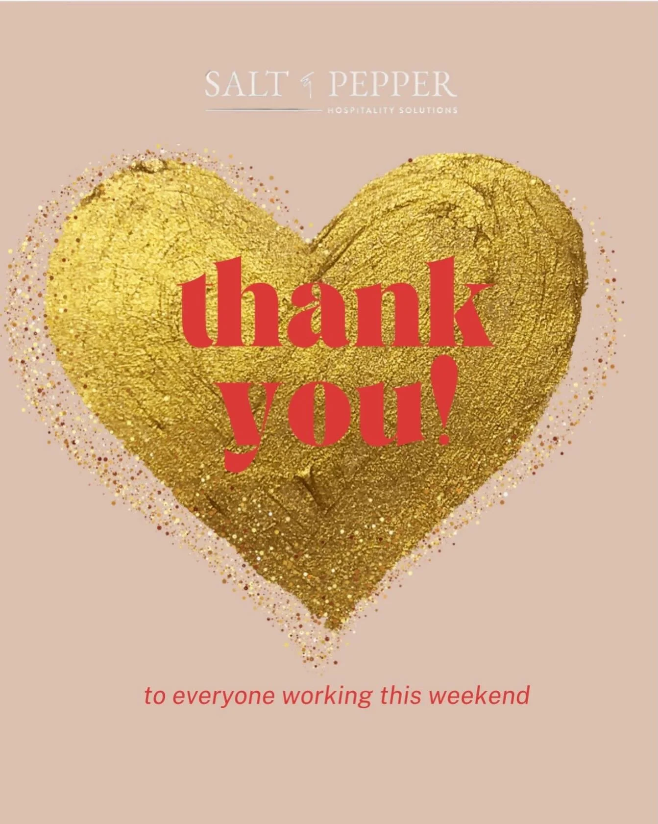 Thank you to everyone working in hospitality today. Cheers to a weekend of two tops and lots of espresso. ☕️