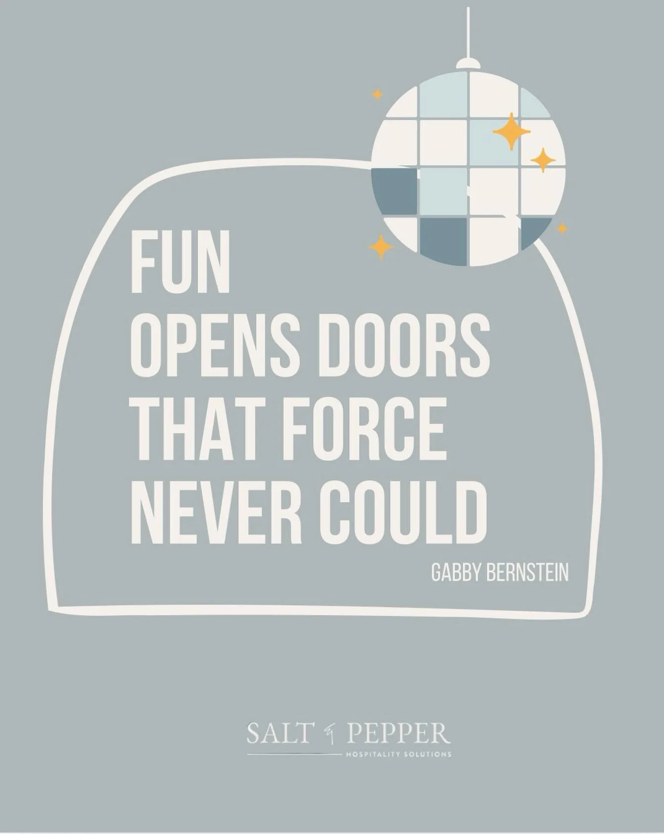 Fun opens doors that force never could. 🤩 -Gabby Bernstein