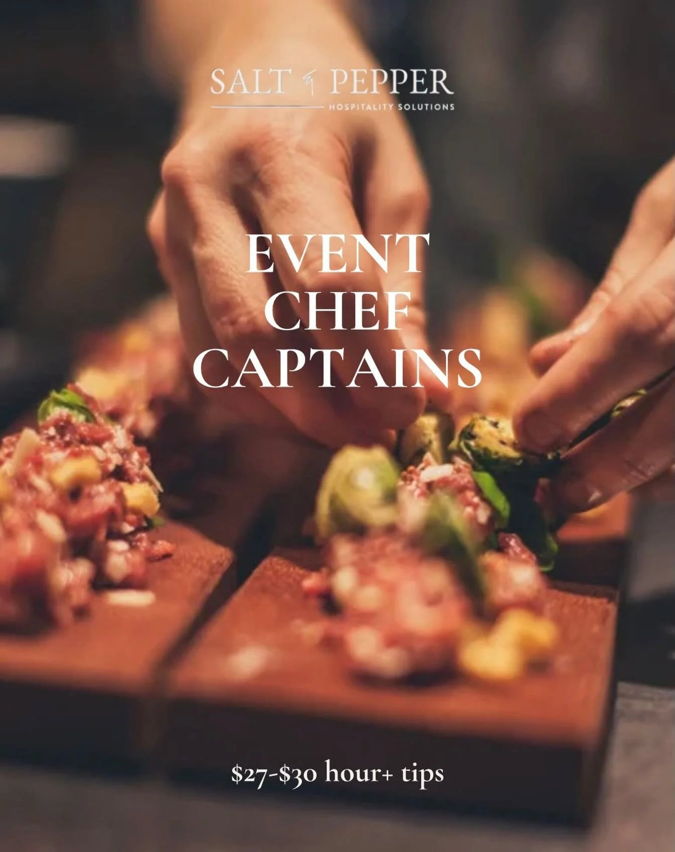 Looking for gig work? Email your resume to april@sandphospitality.com. 🥘