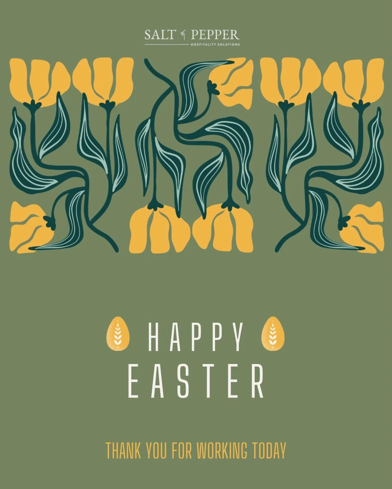 🐣 Shout out to everyone working today 🐇