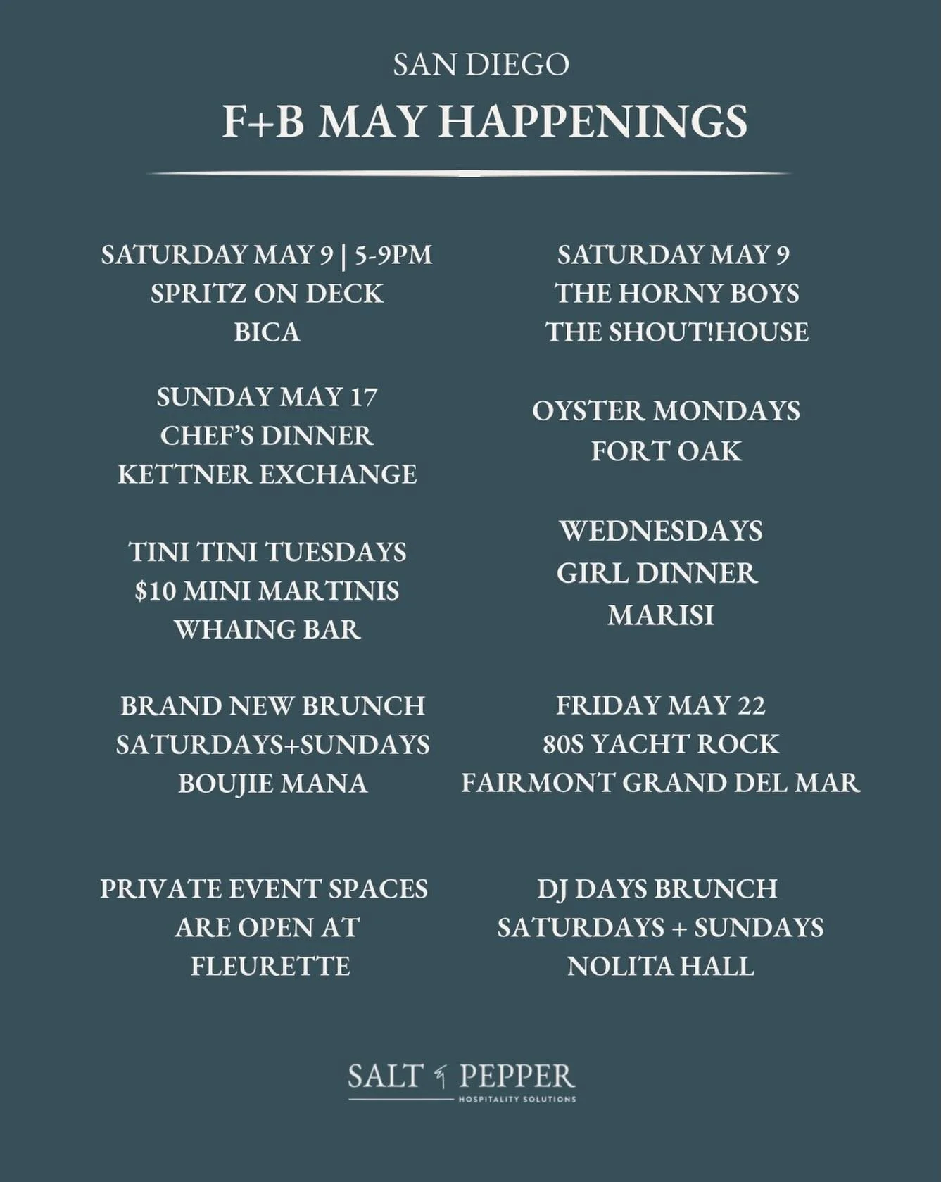 🌺 Some fun happenings in SD this month 🌸
