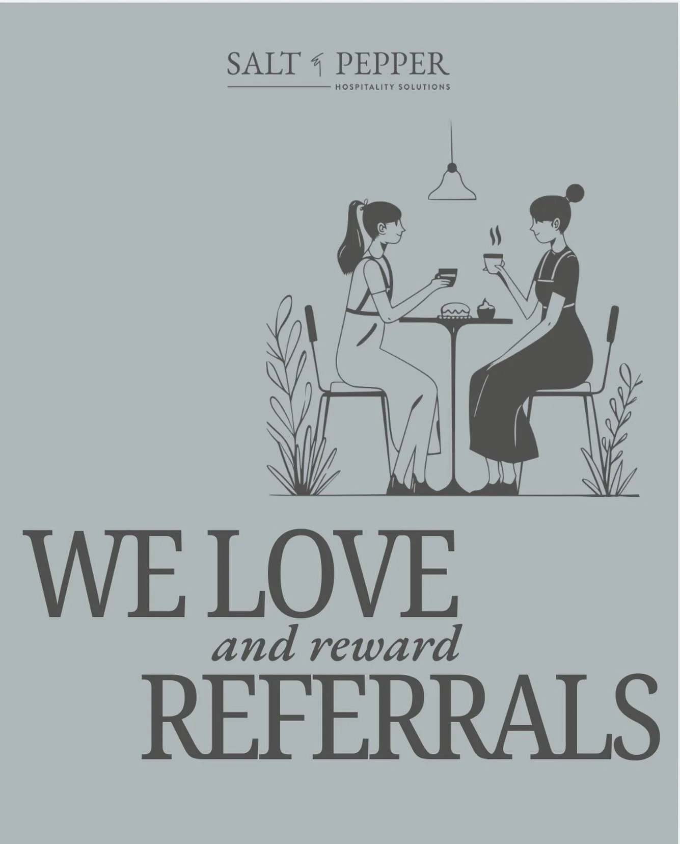 We welcome and reward referrals! If you know an operator/owner who needs support with talent sourcing - please send them our way. If you know of great F+B leaders looking to make a move - give us an intro! We appreciate you and have a great referral 