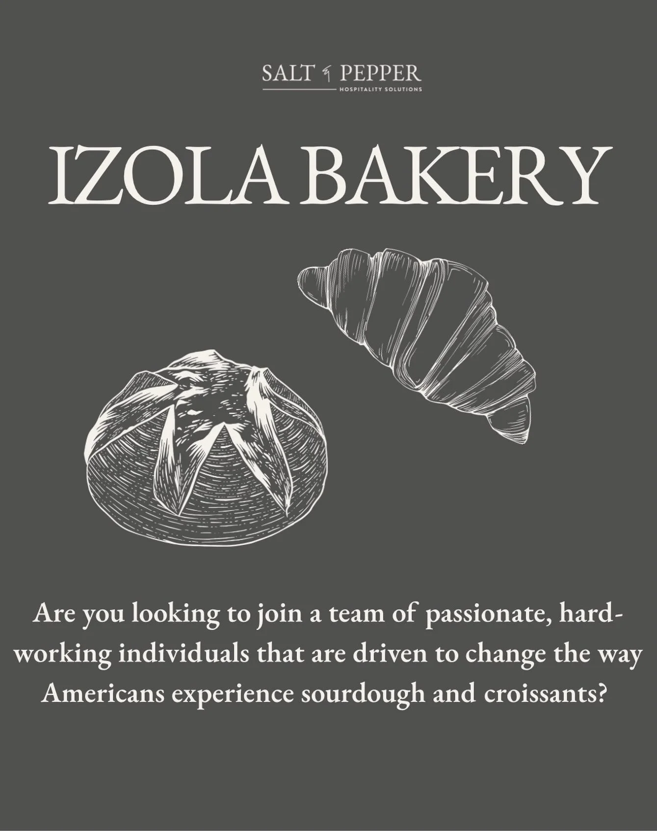 Seeking Team Members for the bakery voted #1 in the US. 🥐 Cut and paste into your browser to apply 🔗 https://www.izolabakery.com/join-us