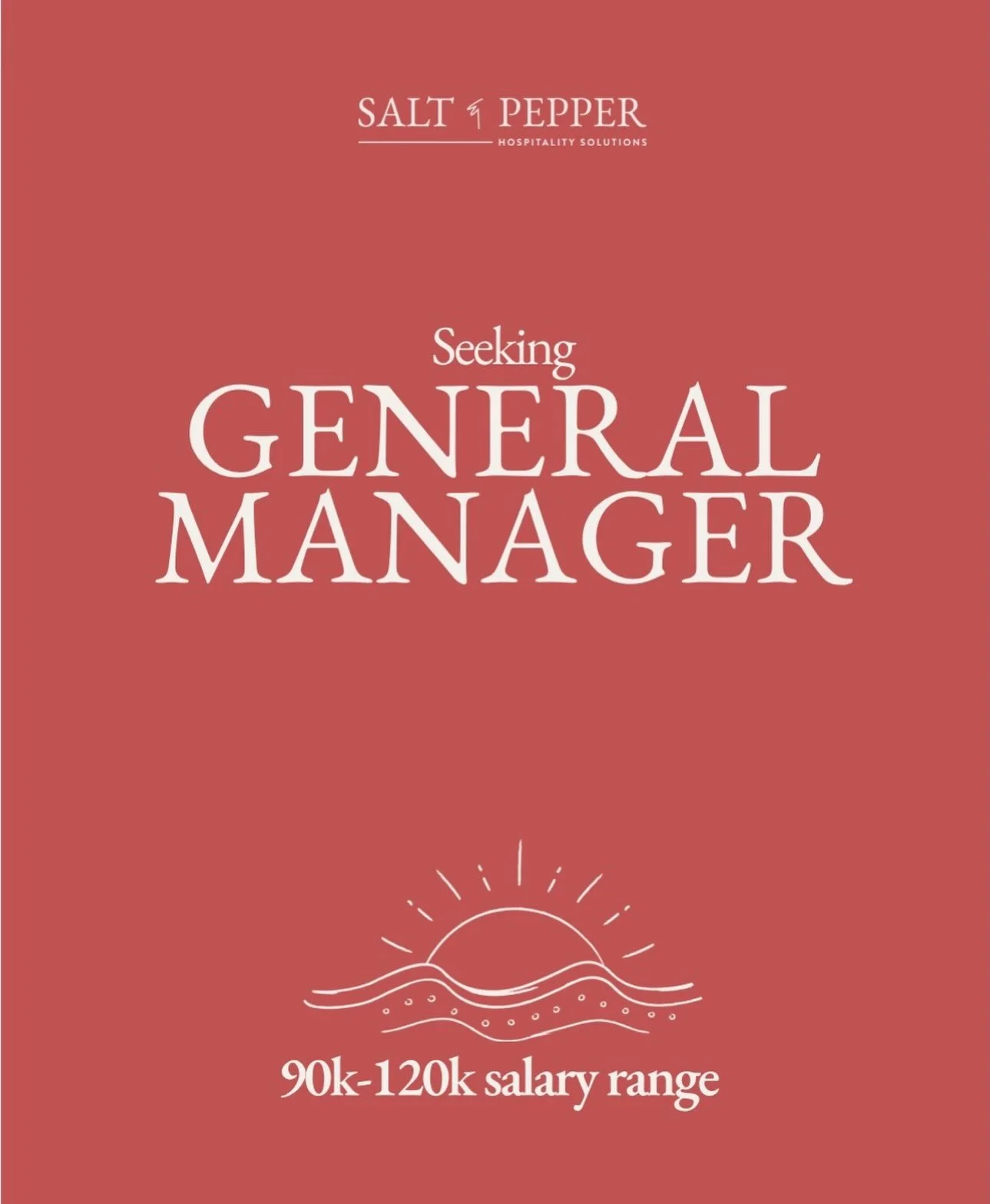 🏖️ Seeking GM for a new restaurant opening🍾 email april@sandphospitality for details 🙌🏼