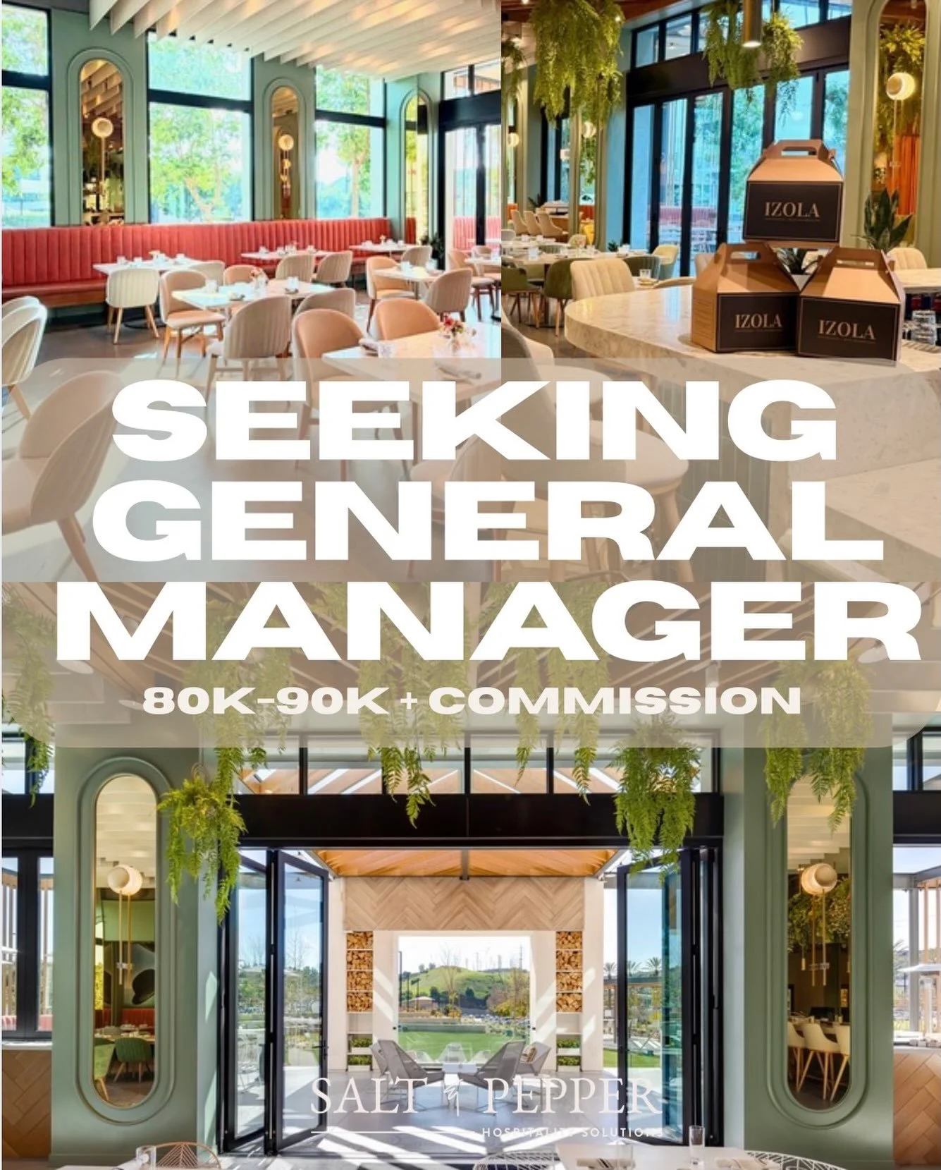 👏🏻 ISO GM for the new spot @izolabakery 🥐 

Email april@sandphospitality