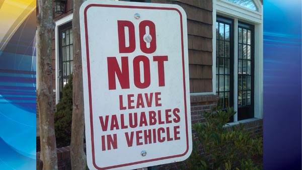 Secure your valuables and don't leave them in the car