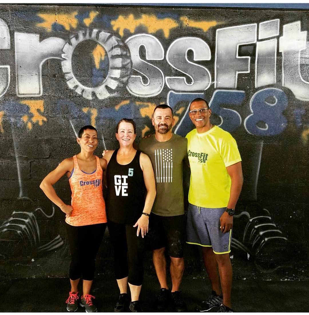 Leslie and Andrew visiting CrossFit 758 in St. Lucia
