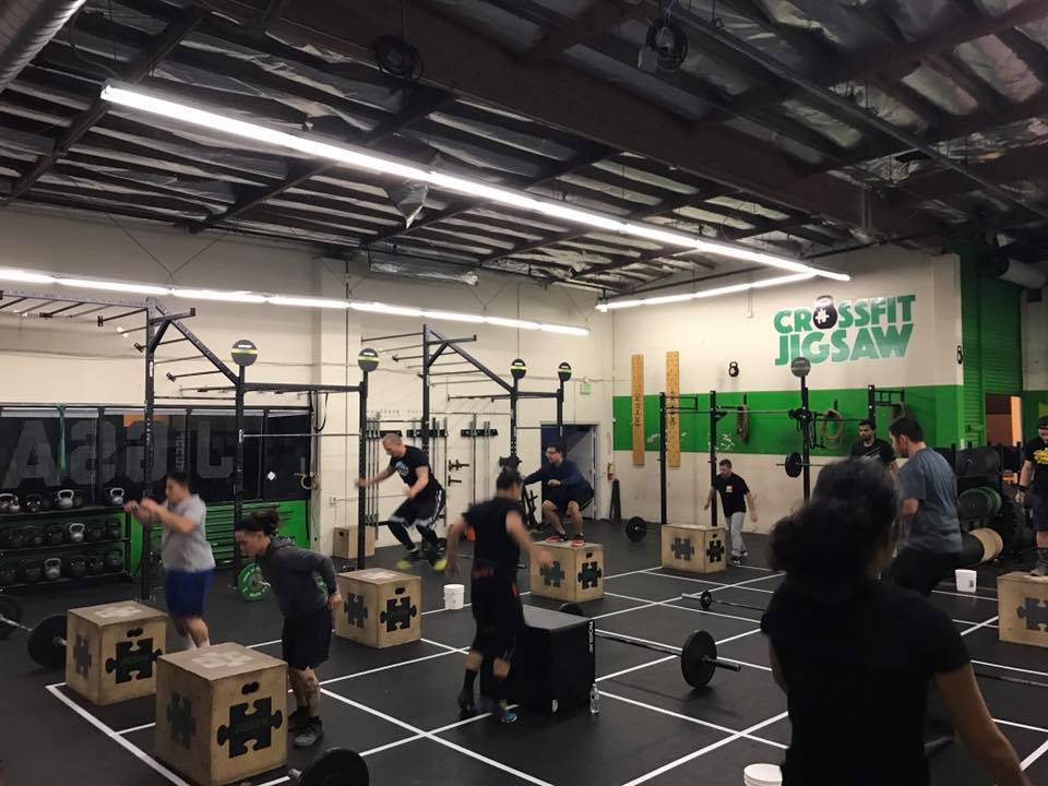 6pm class getting after a challenging workout