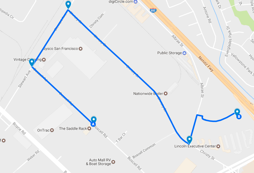 5K run map