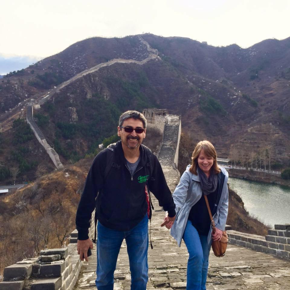 Joe and Judy showing off their Fitness at the Great Wall of China!