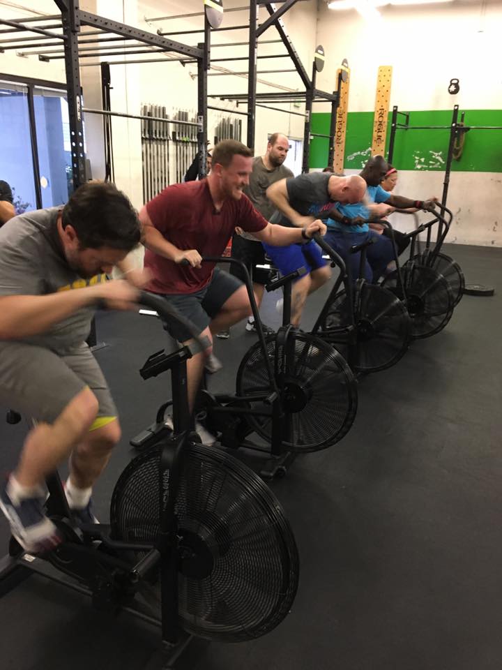 5pm class getting after some interval sprints 