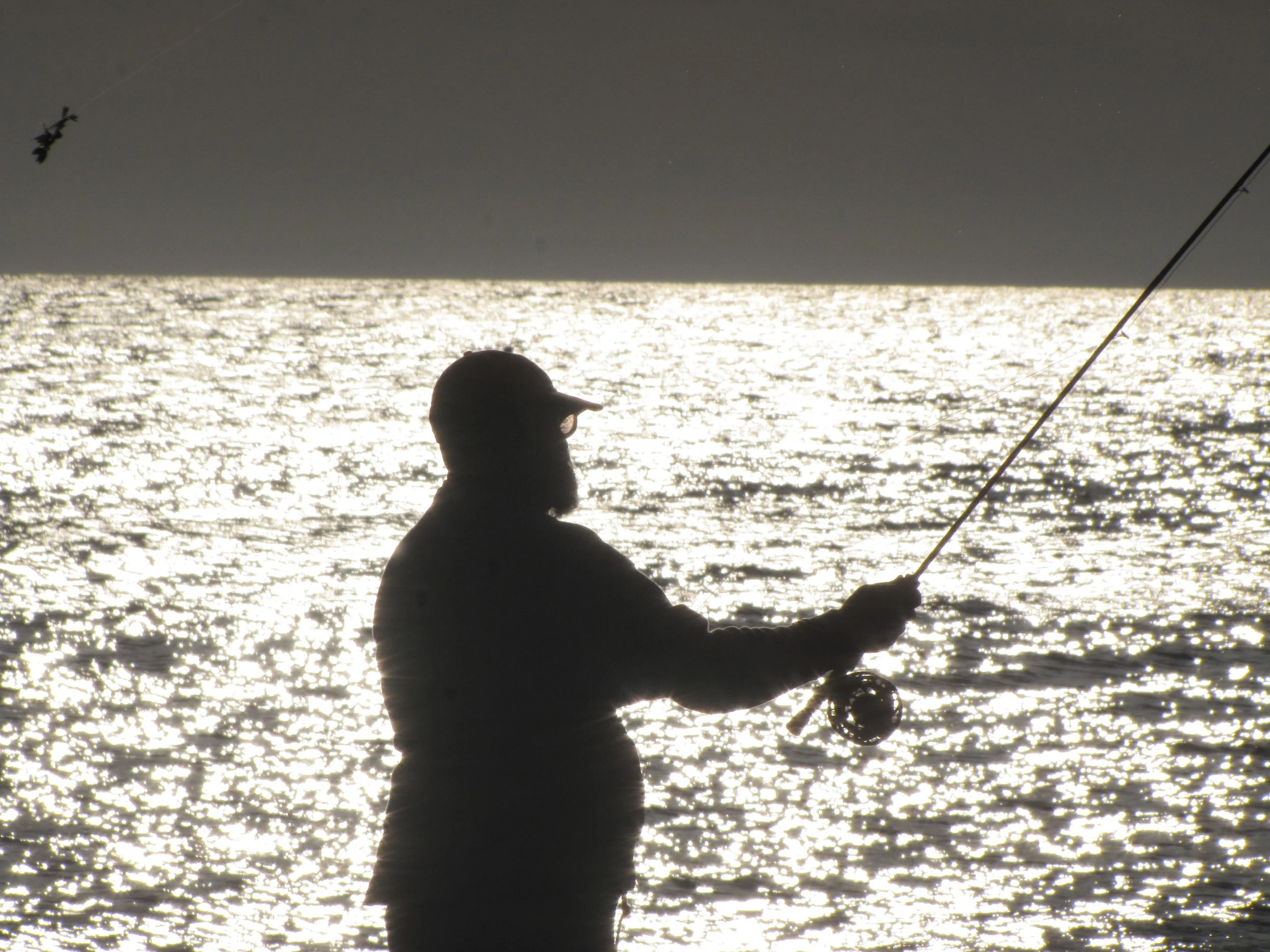 Sunset casting at Small Point, Me.