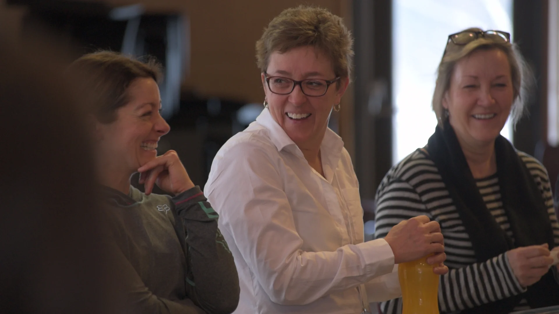 Laughter transcends the occasional linguistic divide.