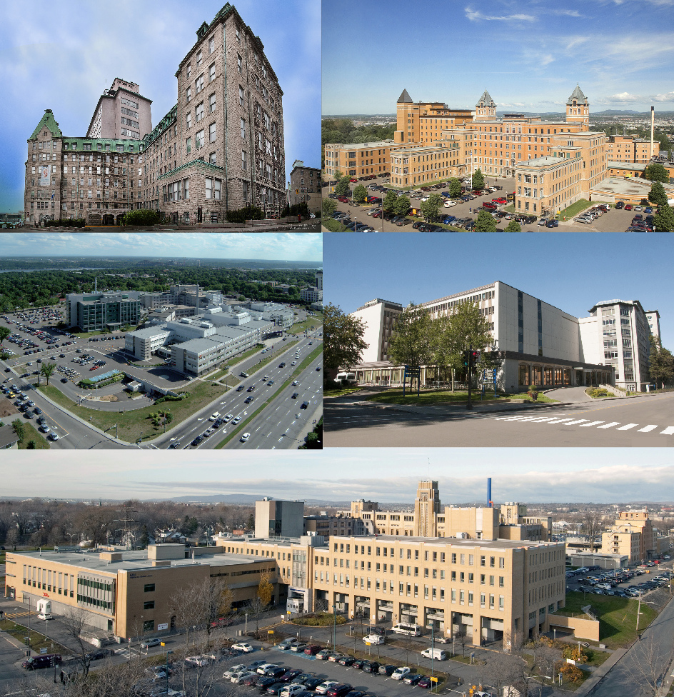 The five hospital sites of CHU.