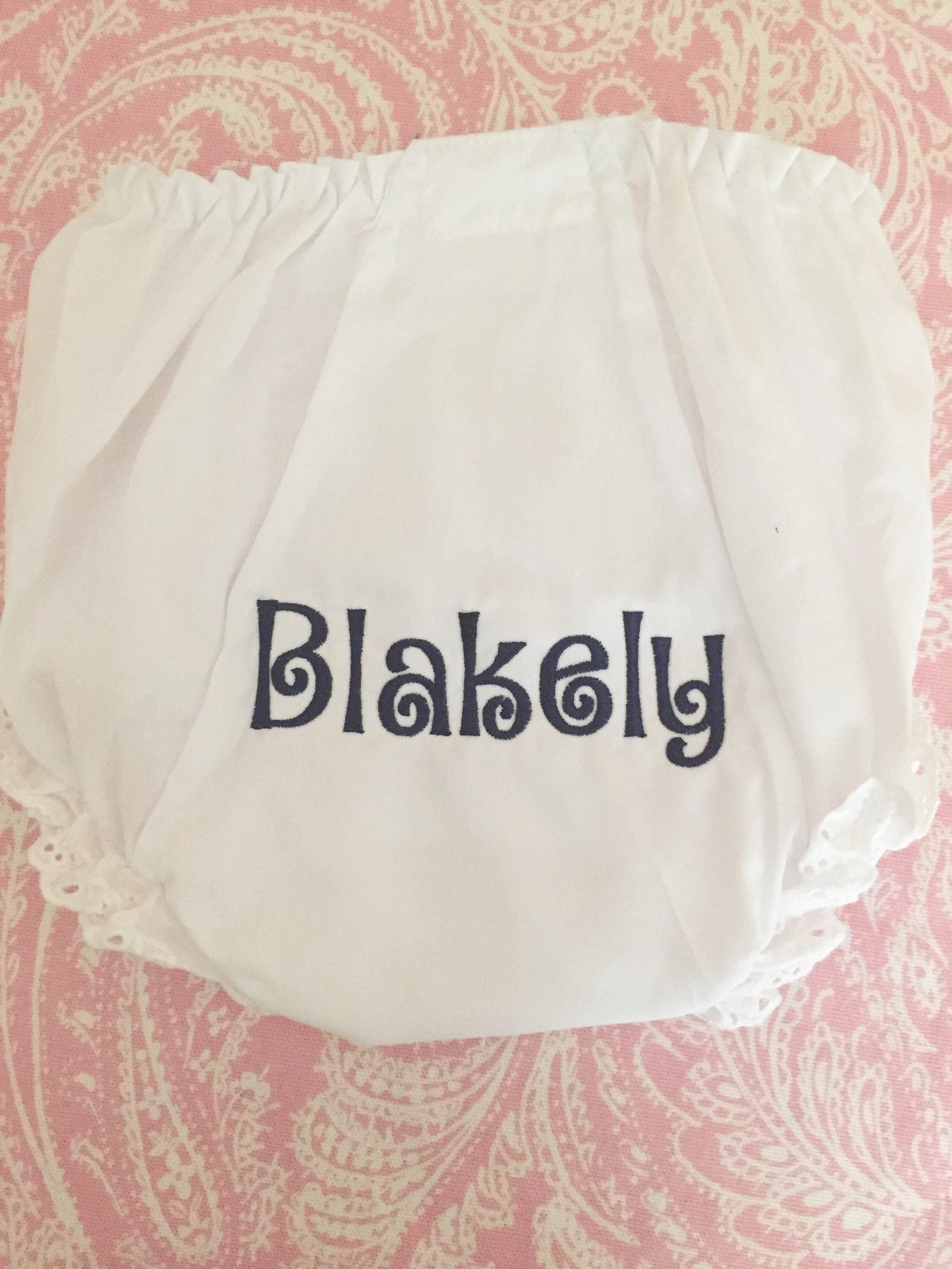 Personalized Monogrammed Diaper Covers Baby or Toddler Bloomers Several Designs 
