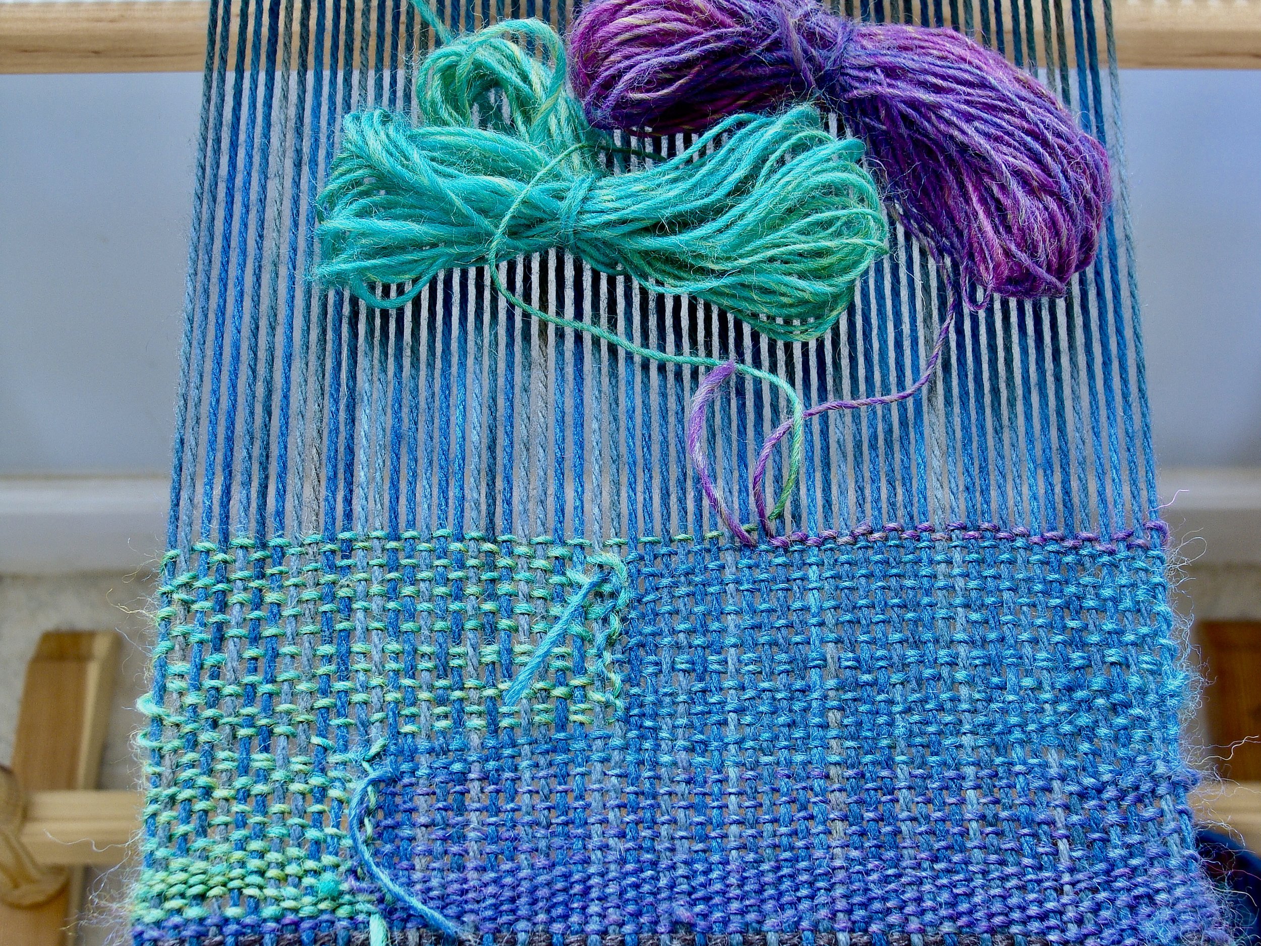 Weaving: Multi-color Yarn Scarf on a Rigid Heddle Loom