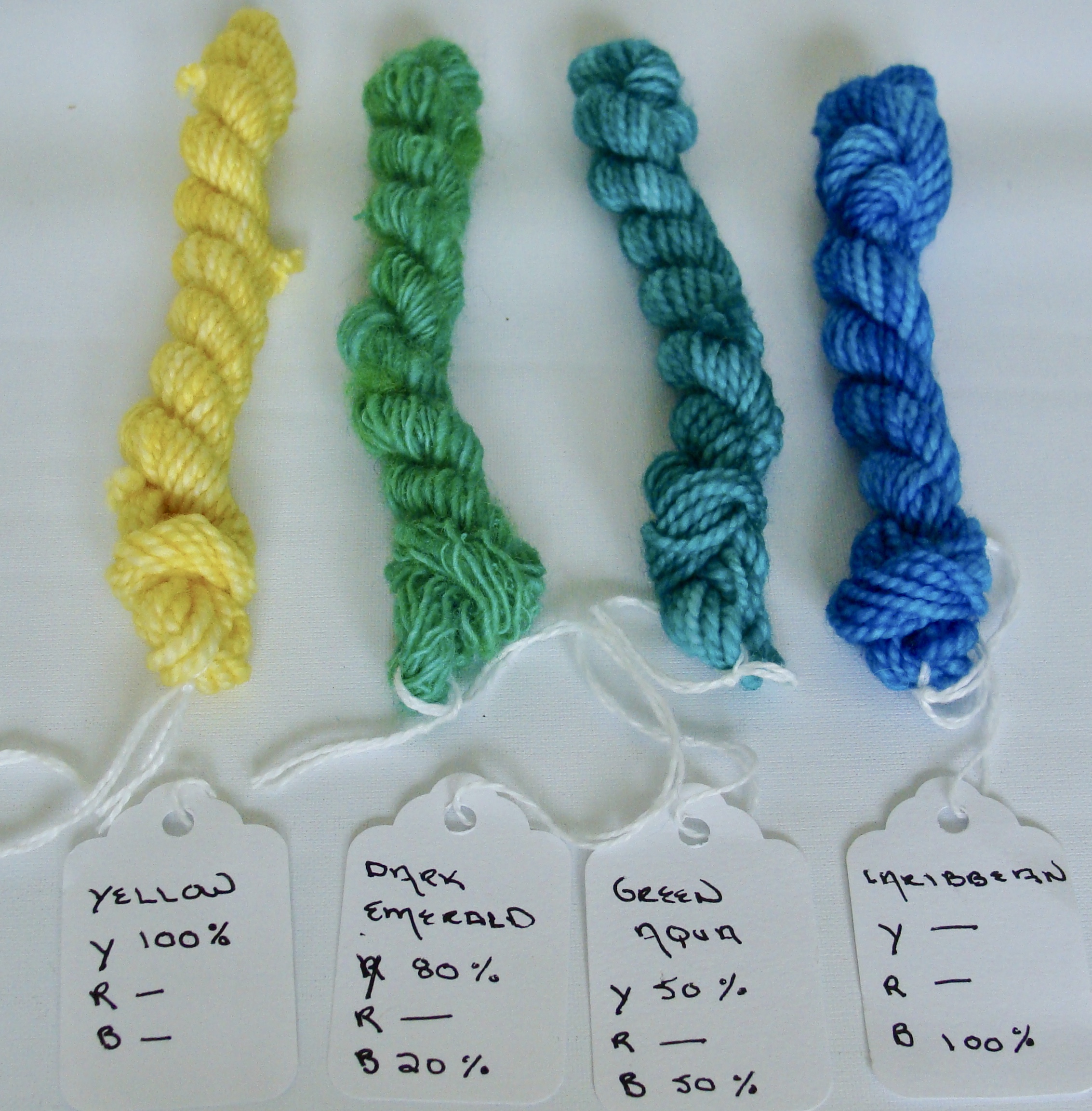 How To Tie Dye: Spiral With Six Blue Dharma Dyes (A Swatch Experiment) 