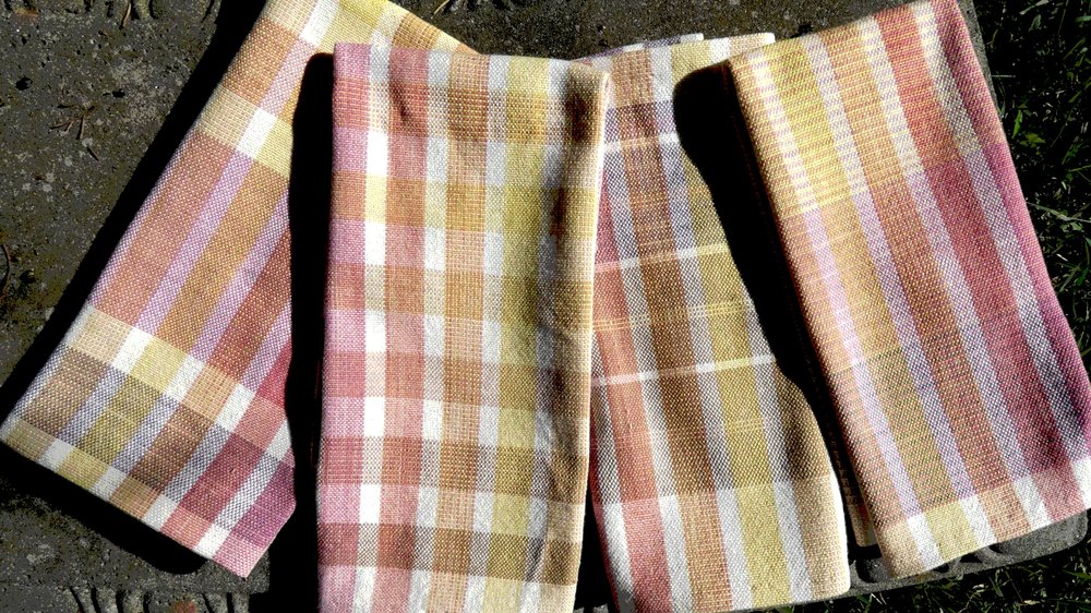 Plant Dyed Organic Cotton Kitchen Towel 2 Piece Set Naturally Dyed