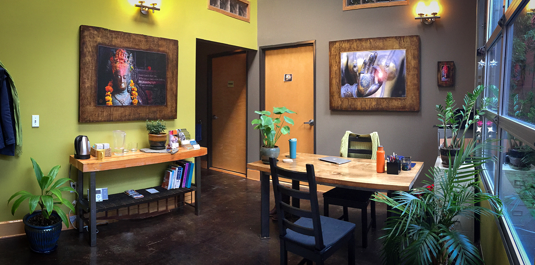 Luce panels at the yogashala wellness center, portland, oregon.