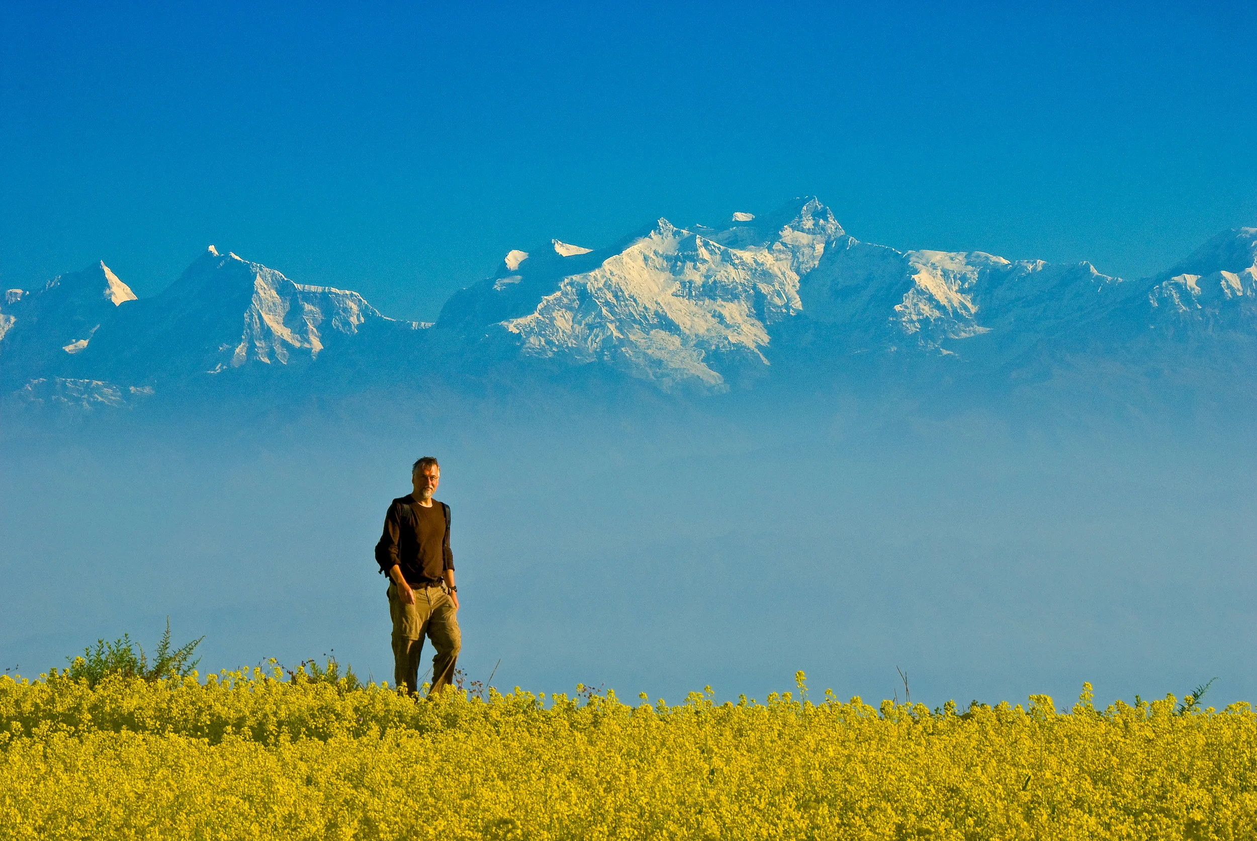 Luce hiking in the himalayas, bandipur, nepal, 2011