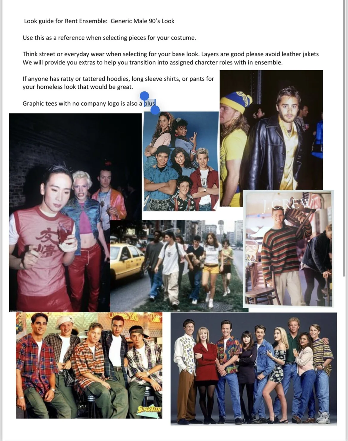 Collage of photos depicting 1990s fashion styles, including casual streetwear, group poses, and candid shots of young adults and teenagers in vibrant clothing and accessories.