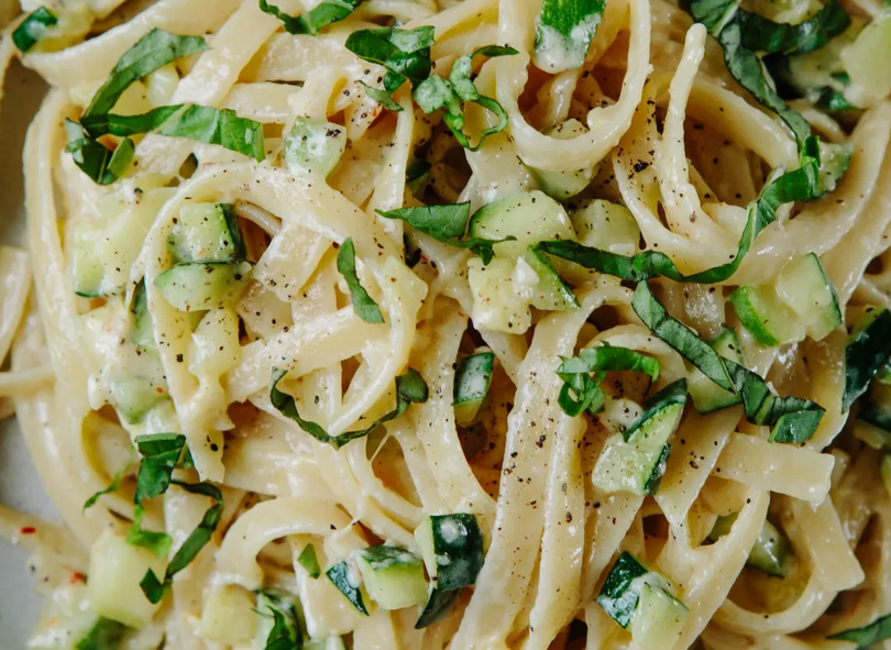 Creamy Zucchini Fettuccine