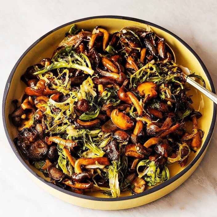 Warm Frisée (Curly Endive) and Mushroom Salad