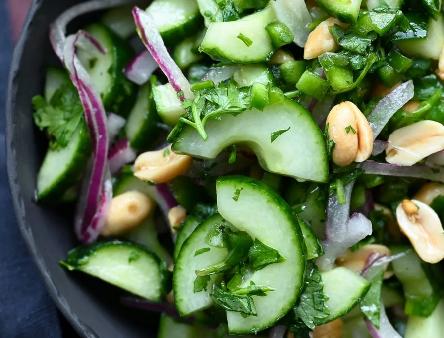 Thai Cucumber Salad with Peanuts