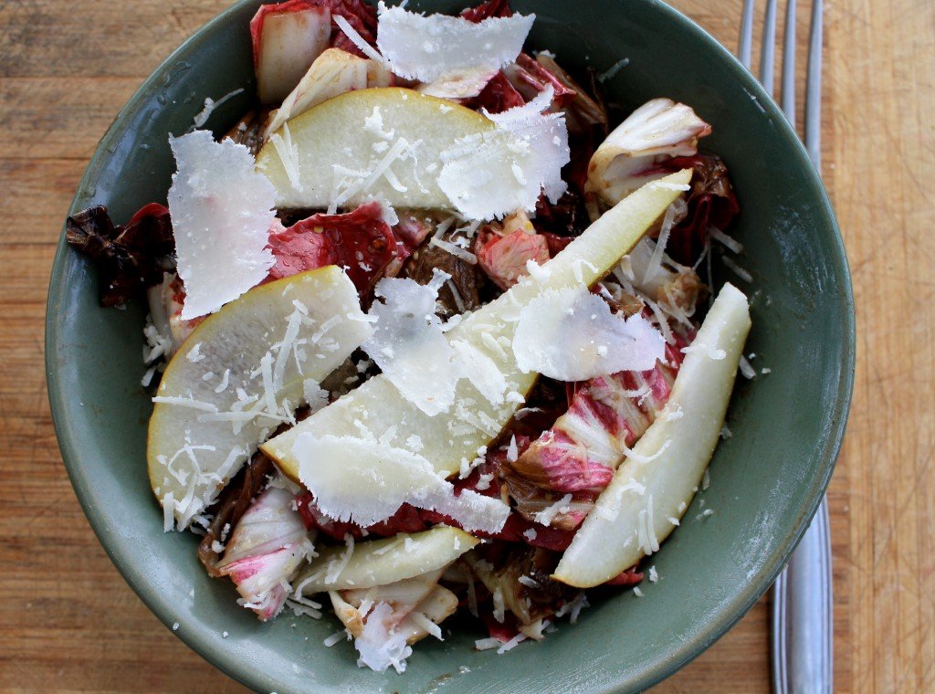 Grilled Radicchio Salad with Pear (or Apple!) and Pecorino