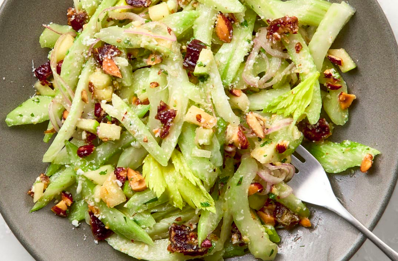 Celery Salad With Dates, Almonds and Parmigiano
