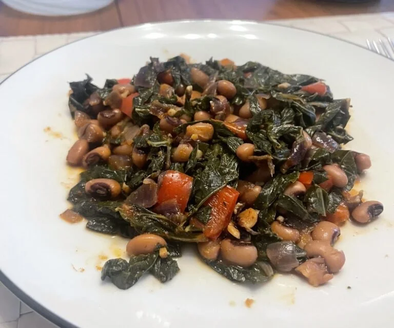 Vegetarian Black-Eyed Peas and Collard Greens
