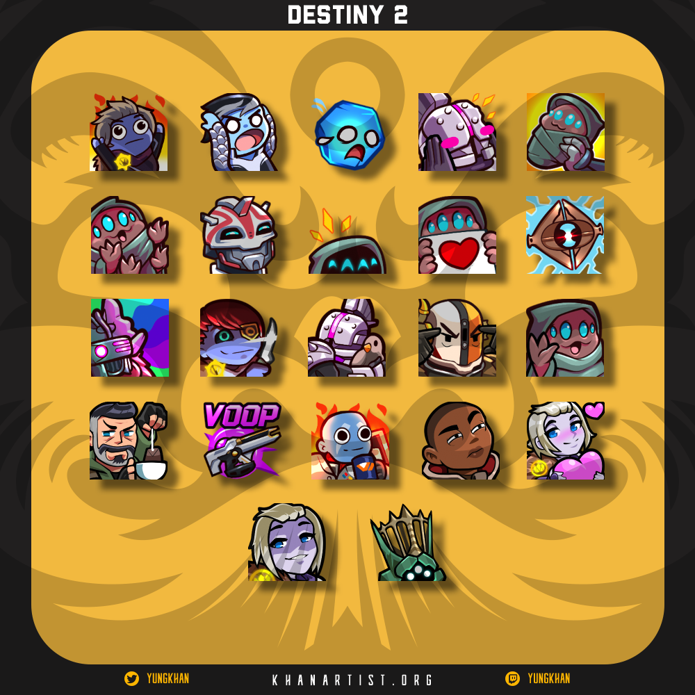 Destiny 2 Emote Set for Twitch/discord 