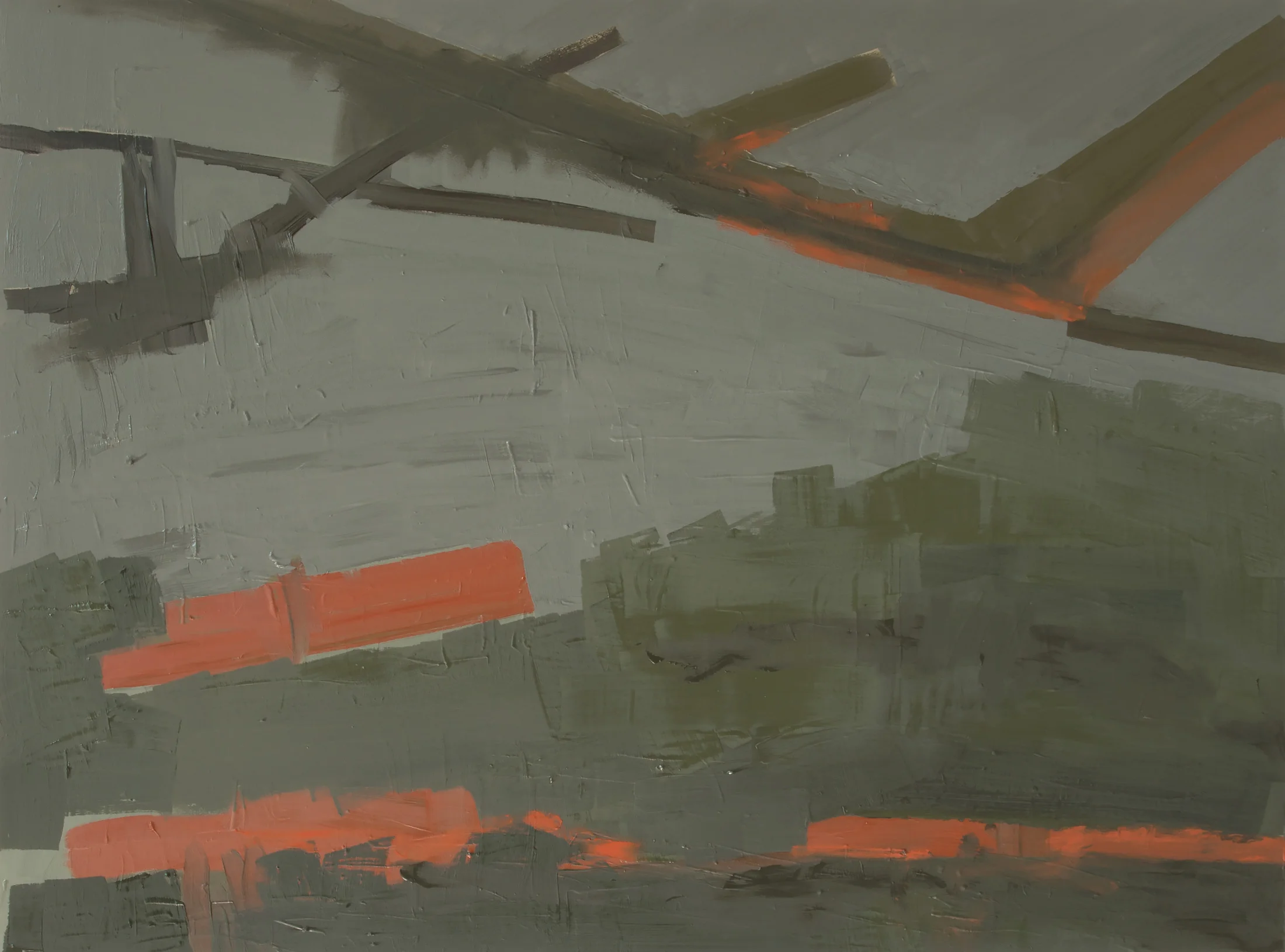 Airfield AF-17-01 , Oil on panel, 2017, 18 x 24 inches (45.7 x 60.9 cm)