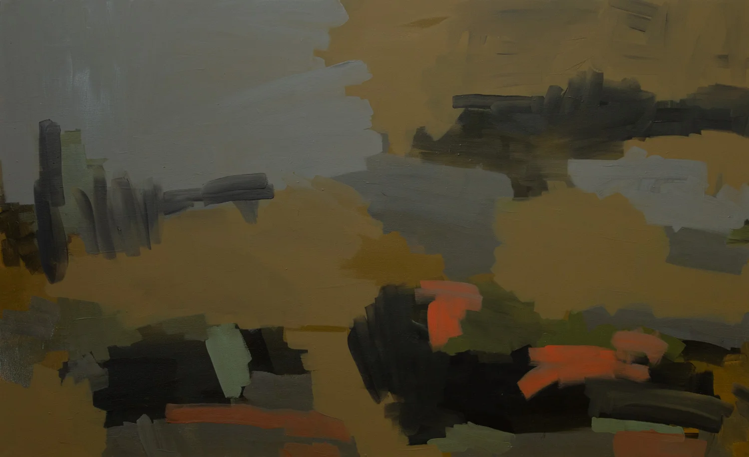 War Field WF-18-02, 2018, Oil on canvas, 32 x 52 in, 81.2 x 132 cm