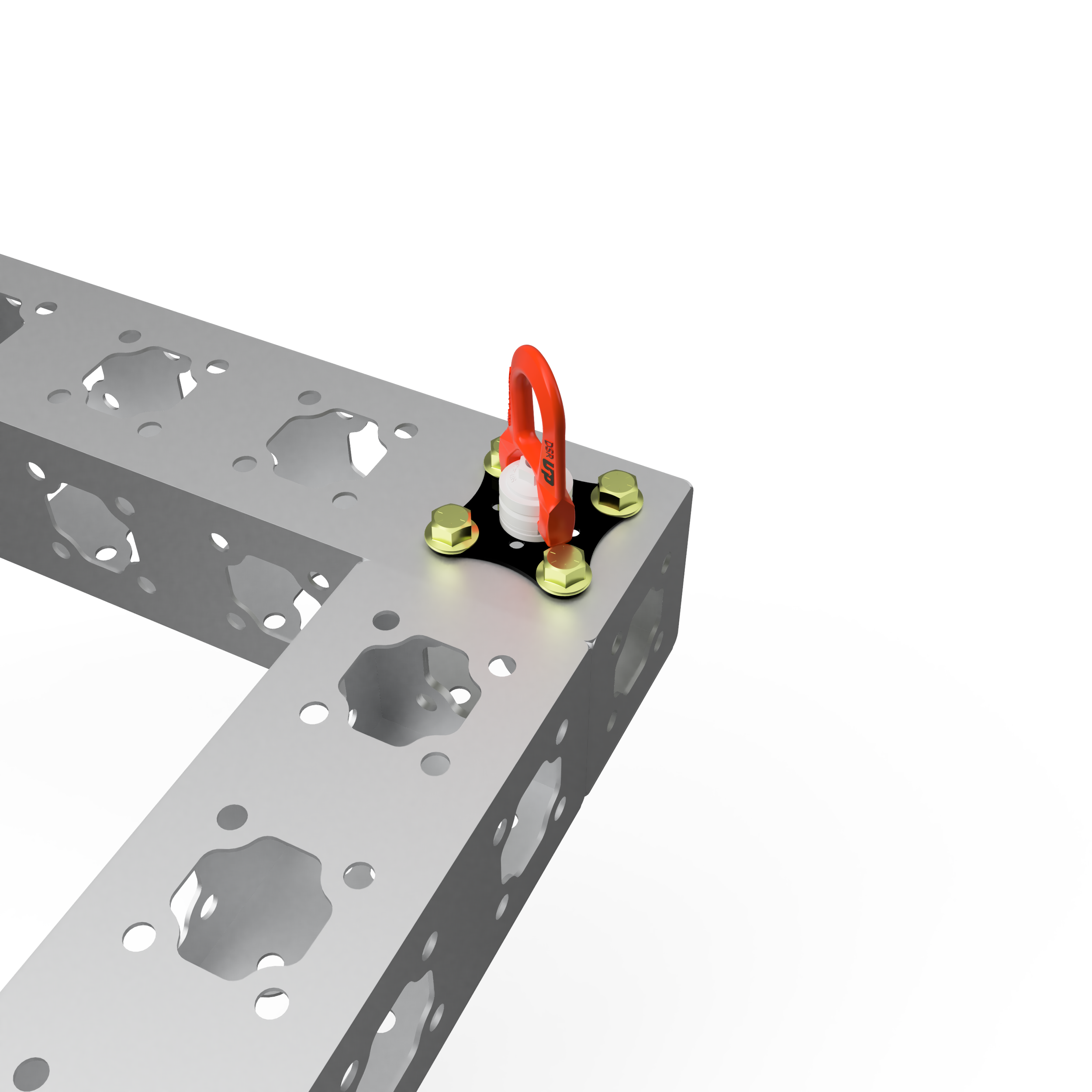 3"GRID mounting pattern on Omni Swivel Hoist Plate for ModTruss and Modulus X systems | Hudson Spider