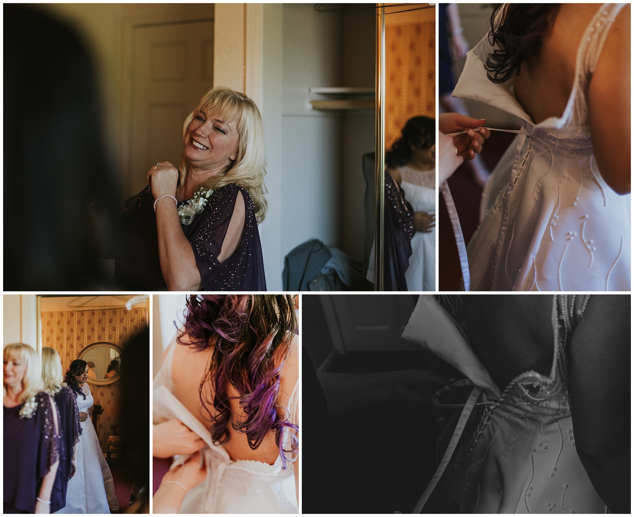 wedding party getting ready