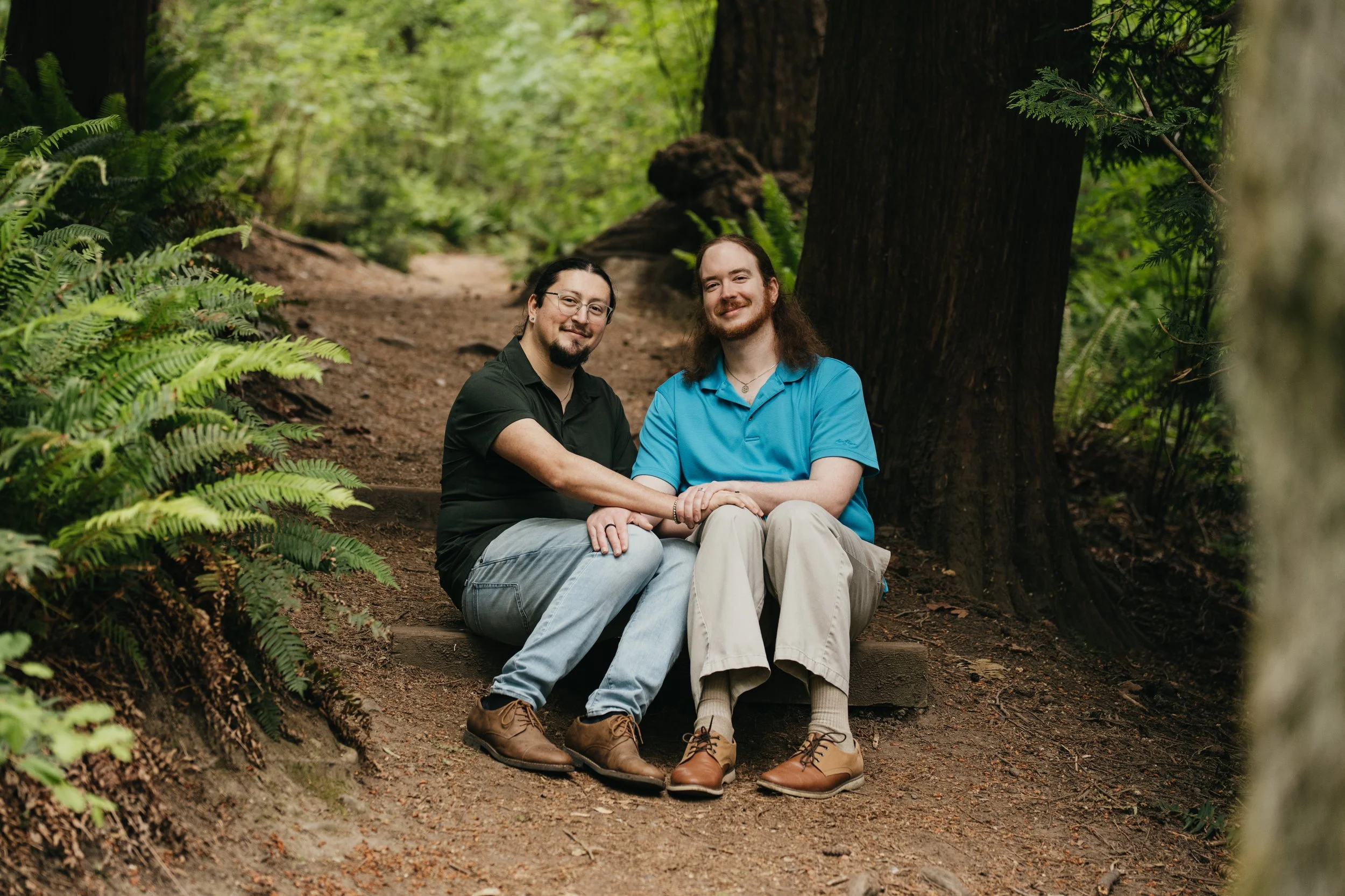 Arthur &amp; Max's Morning Engagement Session at Carkeek Park | Seattle Engagement Photographer
