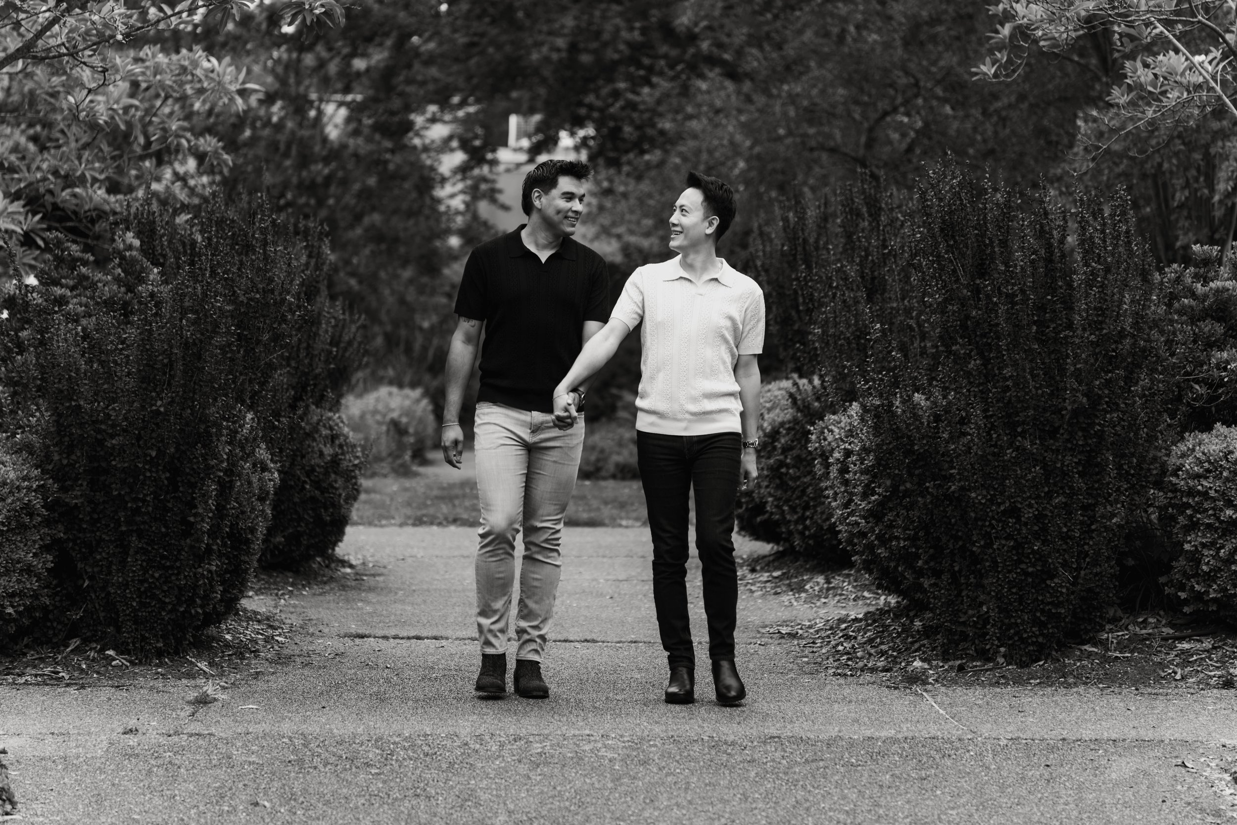 A sweet morning engagement session at Seattle College Arboretum